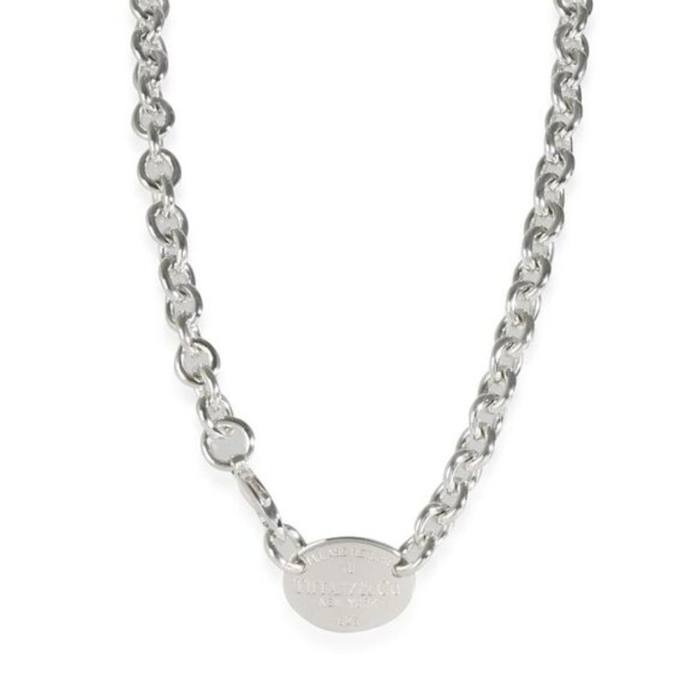 Tiffany & Co. Return To Tiffany Oval Tag Sterling Silver Chain Necklace